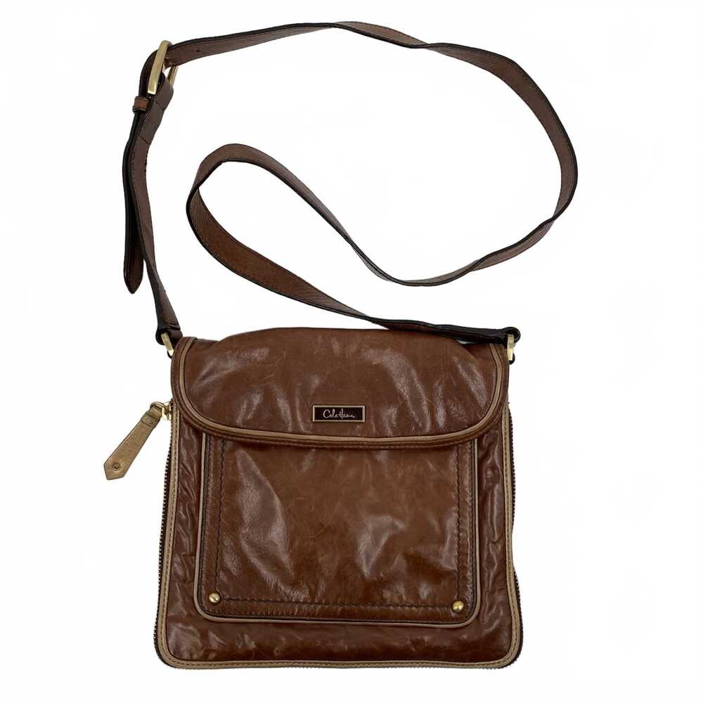 Cole Haan Brown Zipper Edge Crossbody Bag